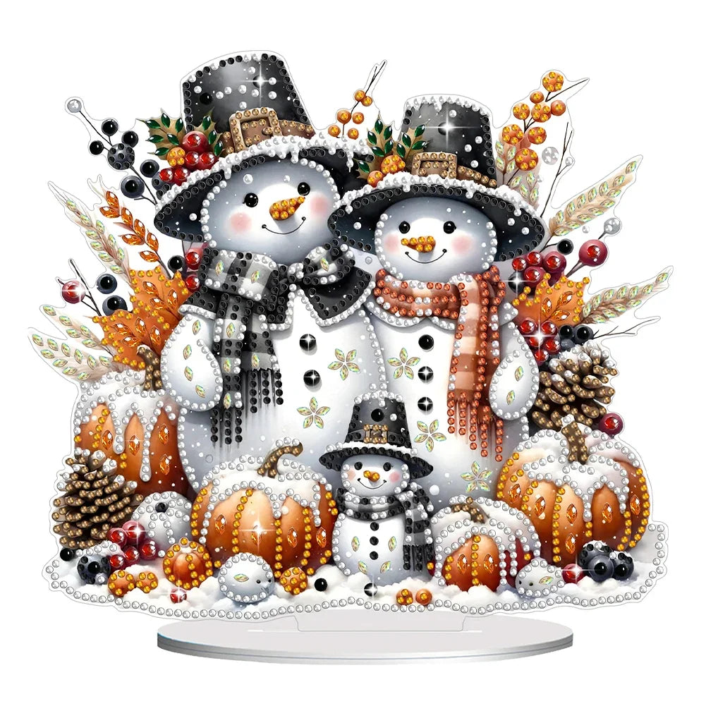 Christmas Special Shaped Desktop Diamond Art Kits Acrylic Diamond Painting Desktop Ornaments Kit for Home Office Desktop Decor