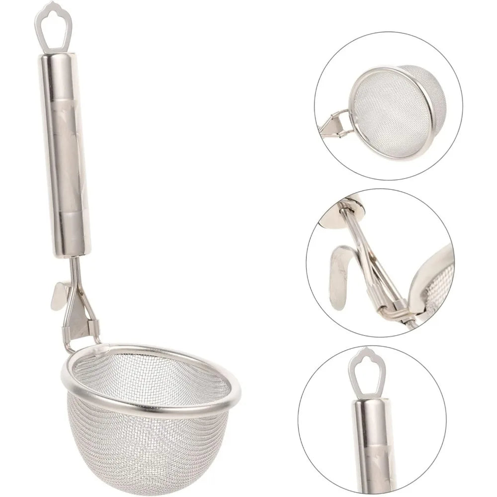 Stainless Steel Pasta Straining Spoon Long Handle Colander for Fried Foods Cooking Serving Kitchen Utensil Easy to Store for Ho
