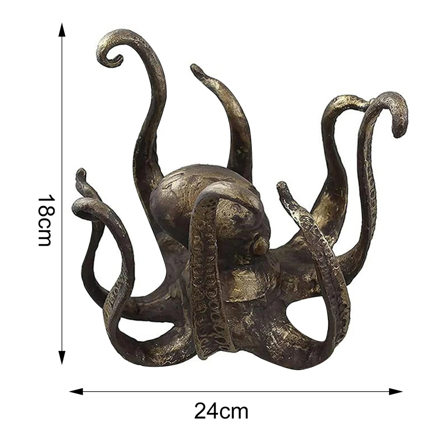 Octopus Coffee Cup Holder Resin Rack Organizes 8 Cups Durable Kitchen Storage Shelf Stylish Bathroom Decor Gift 27x19cm