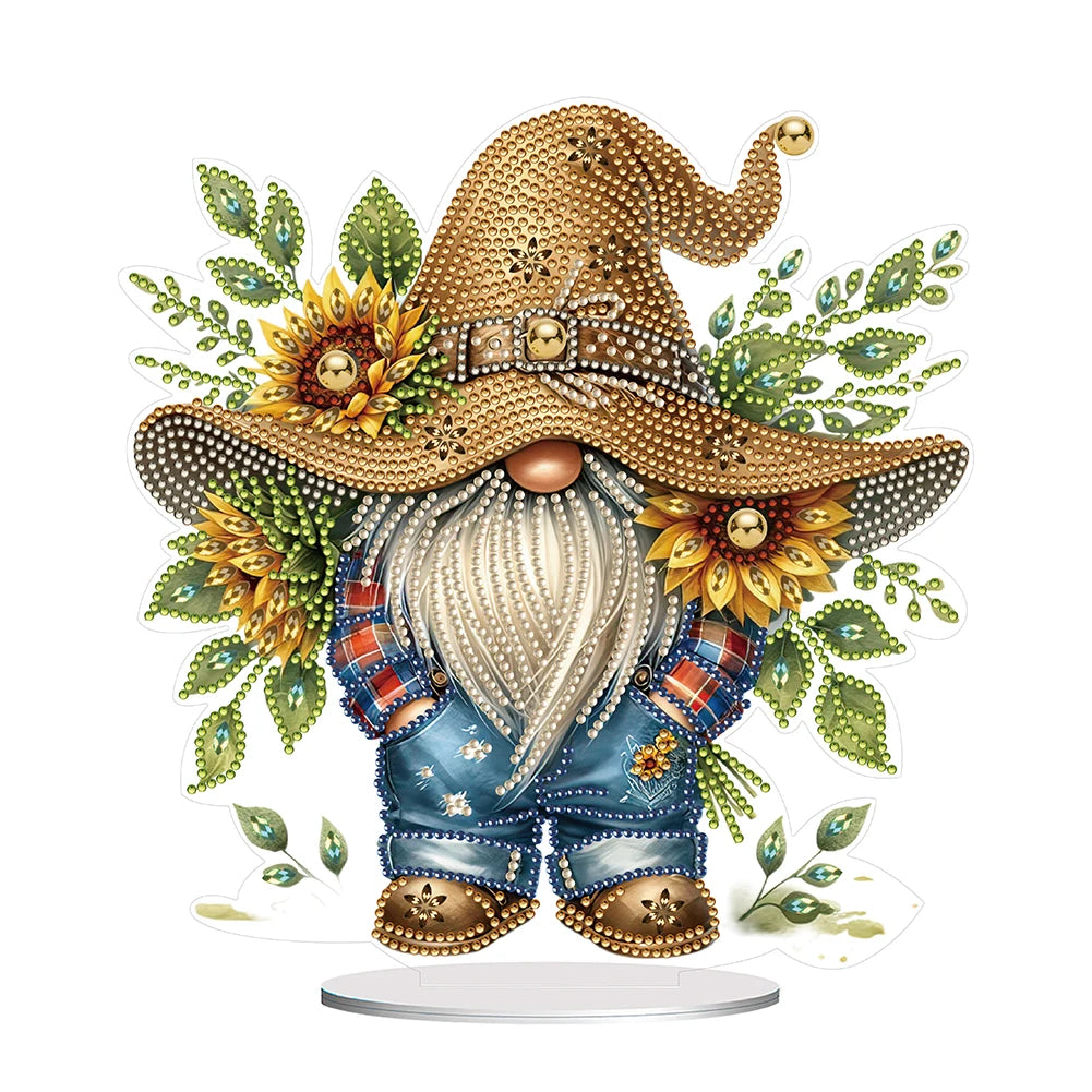 Special Shape Table Top Diamond Painting Ornament Kits Cute Gnome Diamond Painting Desktop Decorations Bedroom Table Decoration