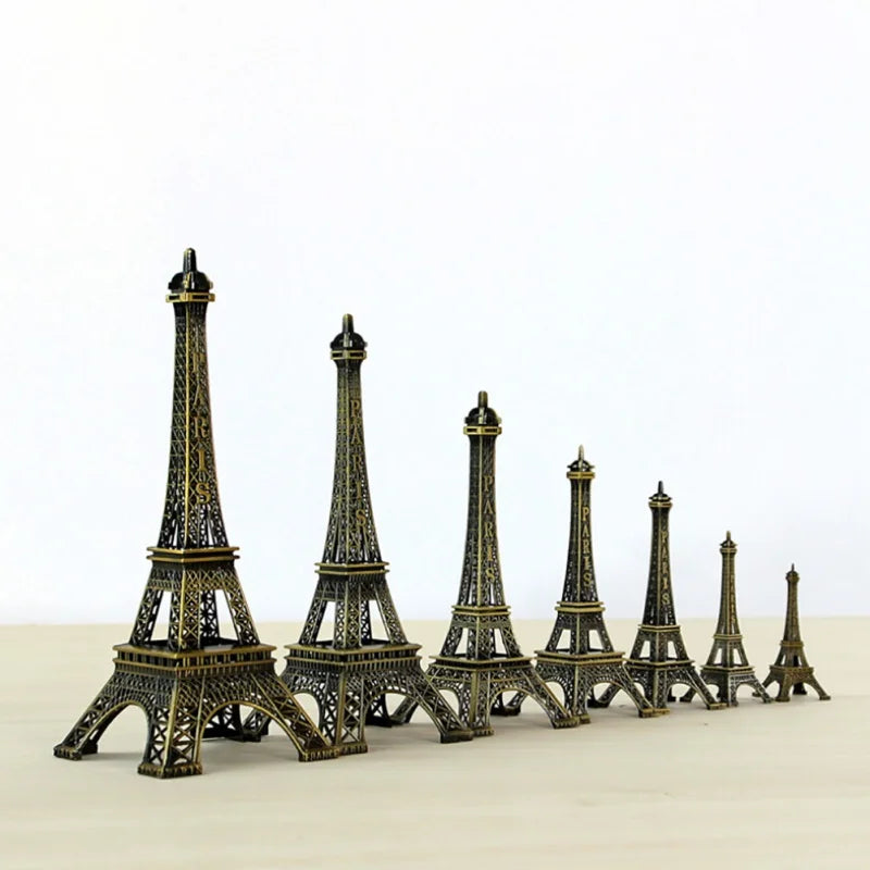10/15/18/25cm Paris Eiffel Tower Statue European Crafts Retro Model Office Decoration Miniature Building Small Retro Decoration