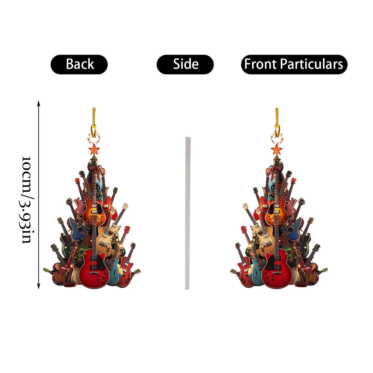 2d Acrylic Guitar Christmas Tree Decoration Home Decoration Christmas Decoration Navidad Decoraciones Para El Hogar 2025