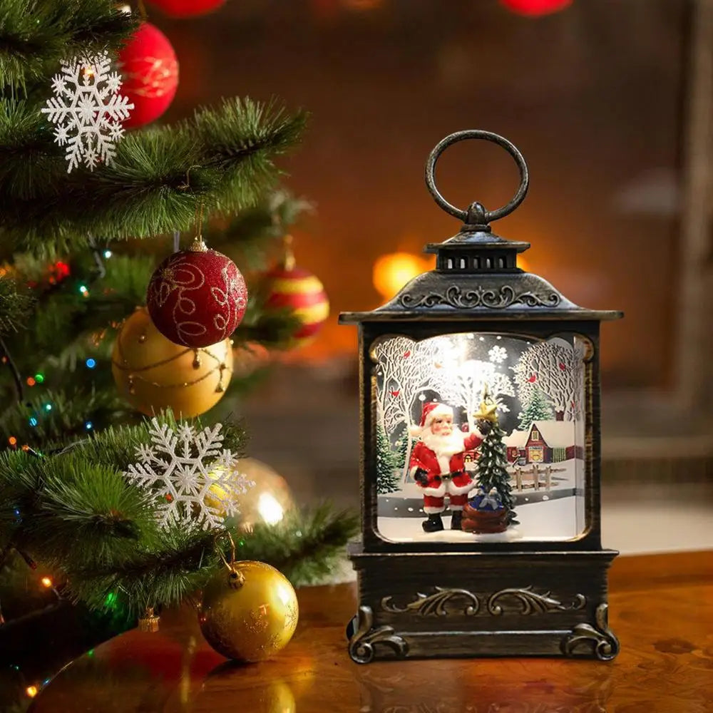 Christmas Wind Chime Snow Globe Music Box Snowflake Lantern Festive Holiday Decoration Gift Home Decoration Accessories