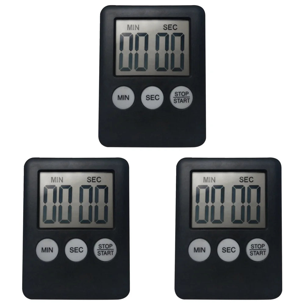 10-1PC Mini Electronic Timer Stopwatch LCD Display for Sports Exercise Baking Cooking Digital Timer Multi-Function Kitchen Timer