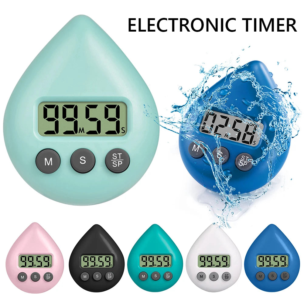 Digital Timer Waterproof Shower Timer Magnetic Backing Kitchen Timer Bathroom Timer Shower Clock for Kitchen Bathroom