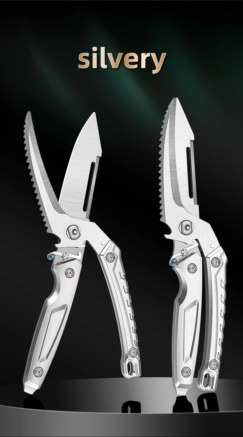Heavy Duty Poultry Shears - A Must Have Kitchen Shears for Chicken and Meat Cutting - Stainless Food Kitchen Scissors