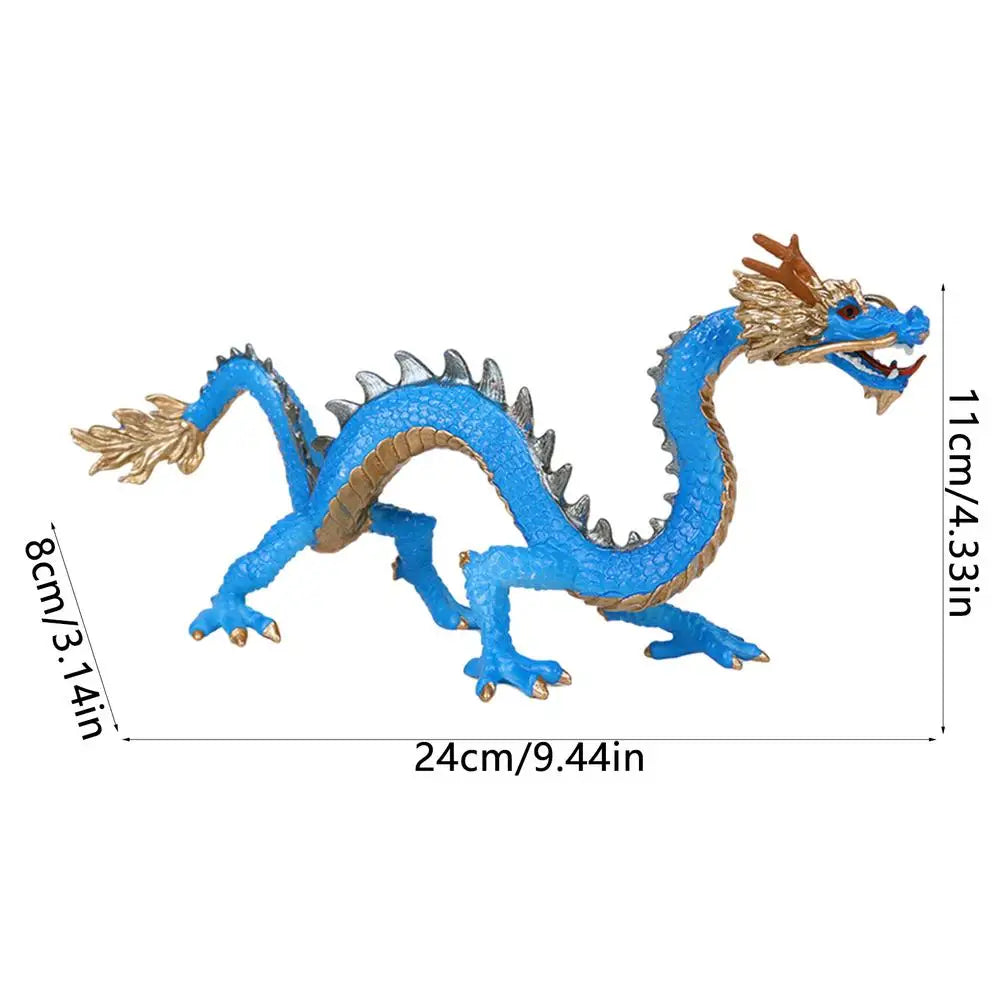 Feng Shui Dragon Statue Lucky Chinese Dragon Decor Realistic Table Decor Dragon Year Sculpture Figurines For Living Room Shelf