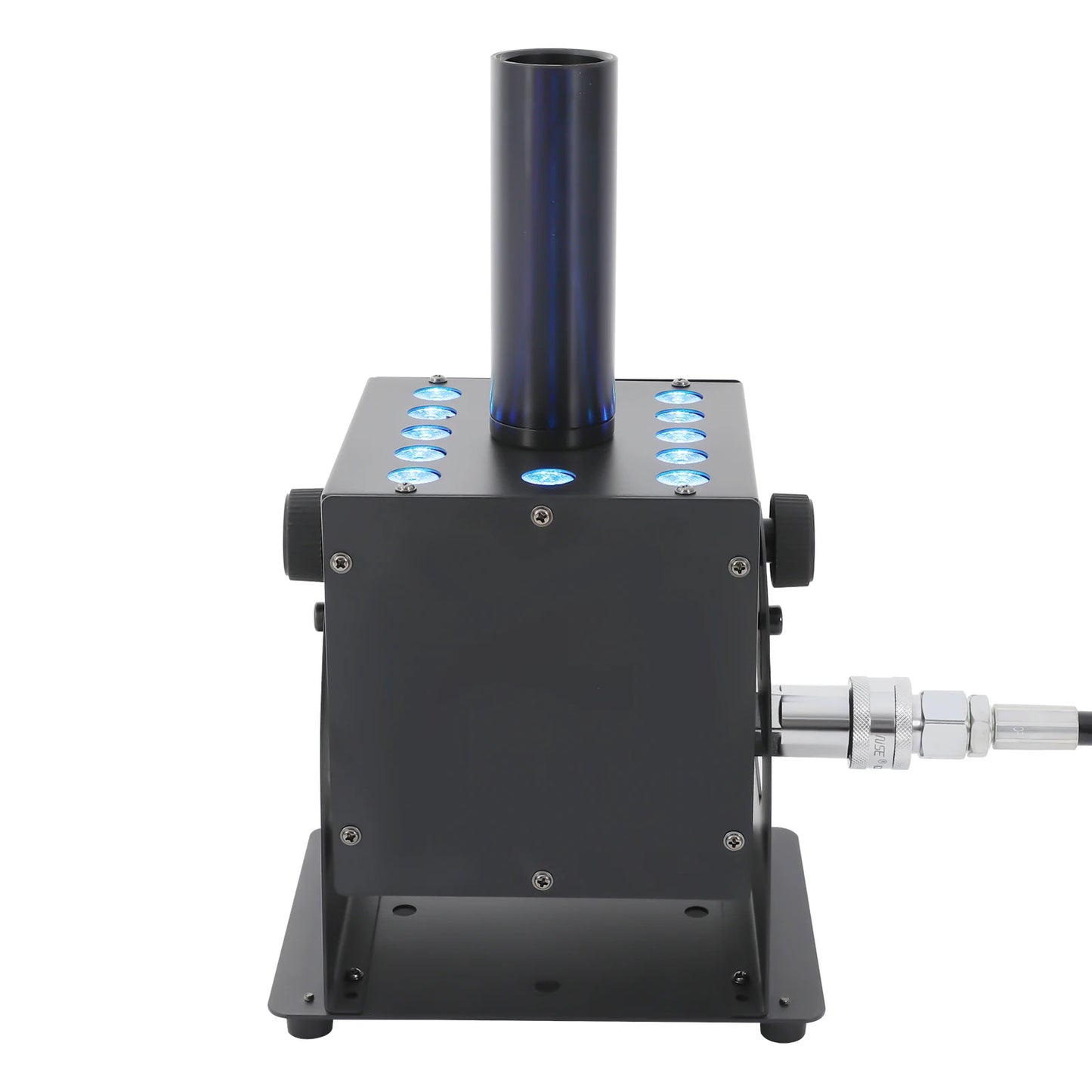 CO2 Fog Machine 110V with 12 LEDs 19.69-26.25ft Jet Effect, DMX Controlled for Parties, Stage, Halloween