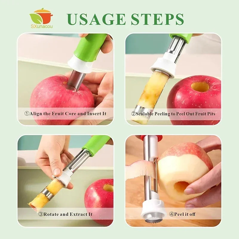 2-in-1 Apple Corer & Slicer - Christmas Baking Essentials for Holiday Desserts & Fruit Platters kitchen utensils