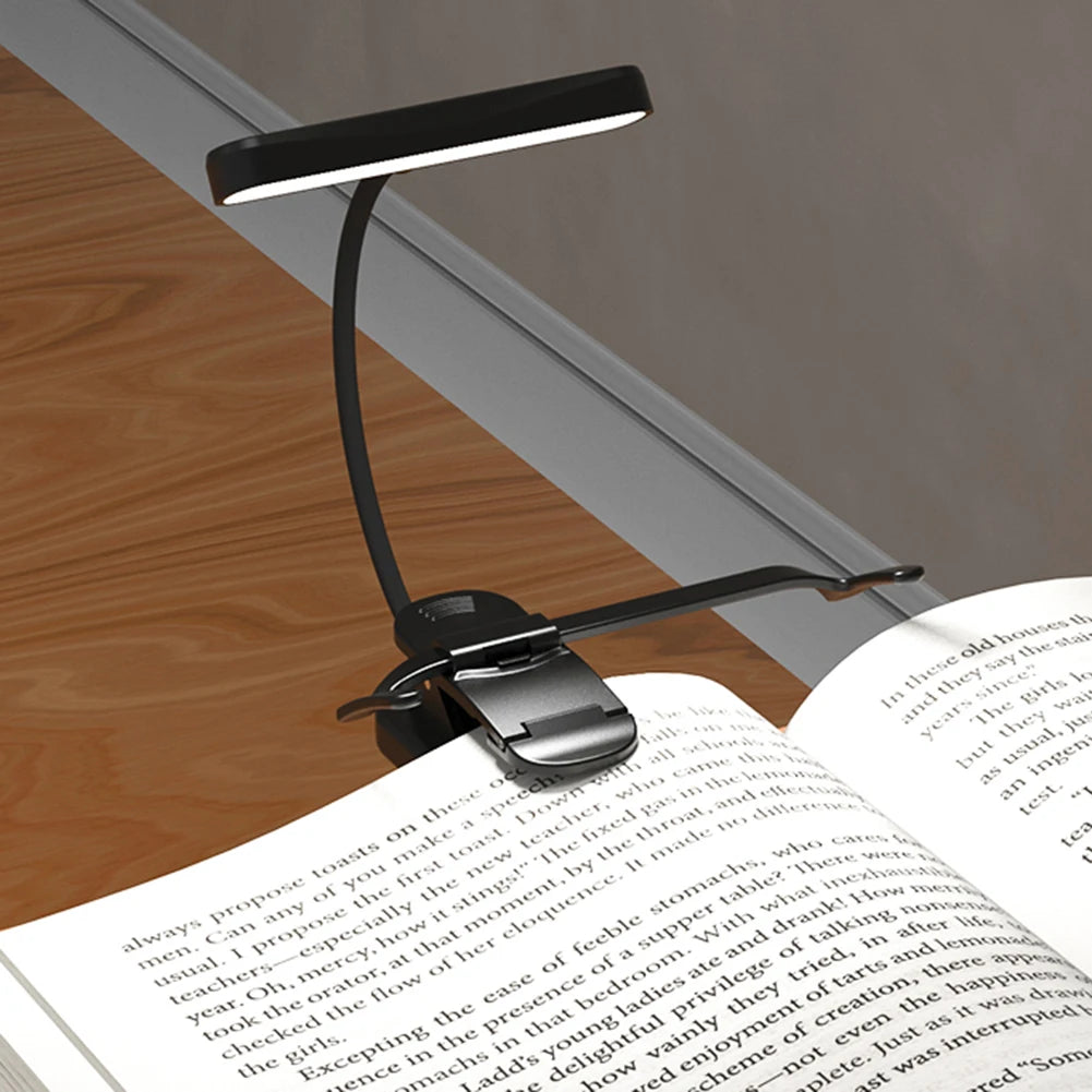 LED Music Stand Light with Flexible Neck Clip On Reading Light Touch Stepless Dimming Clip On Book Lamp for Home Office