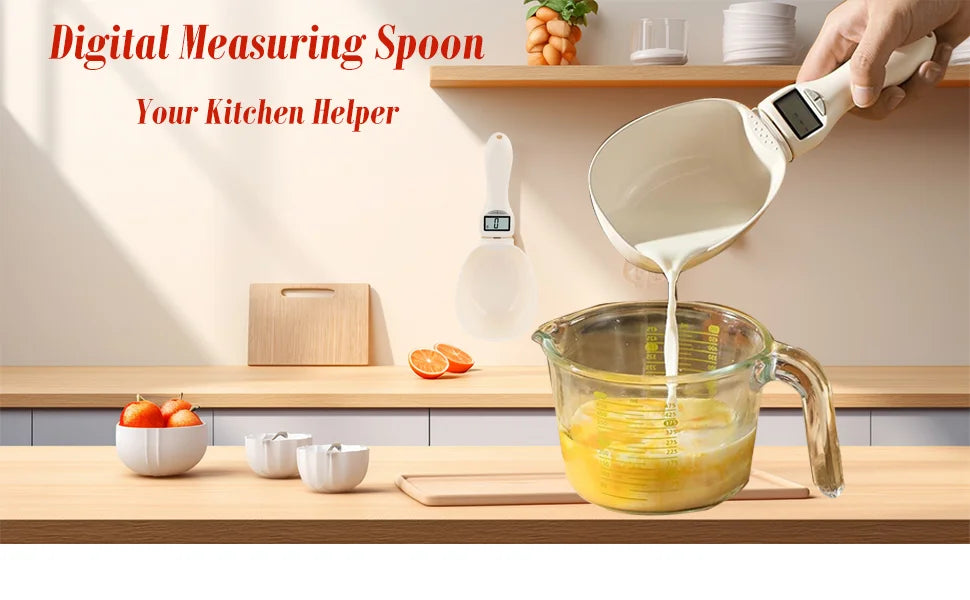 LCD Digital Measurement Adjustable Weighing Spoon Kitchen Scale Electronic Measuring Spoon Coffee Powder Scale Baking Scale Pet