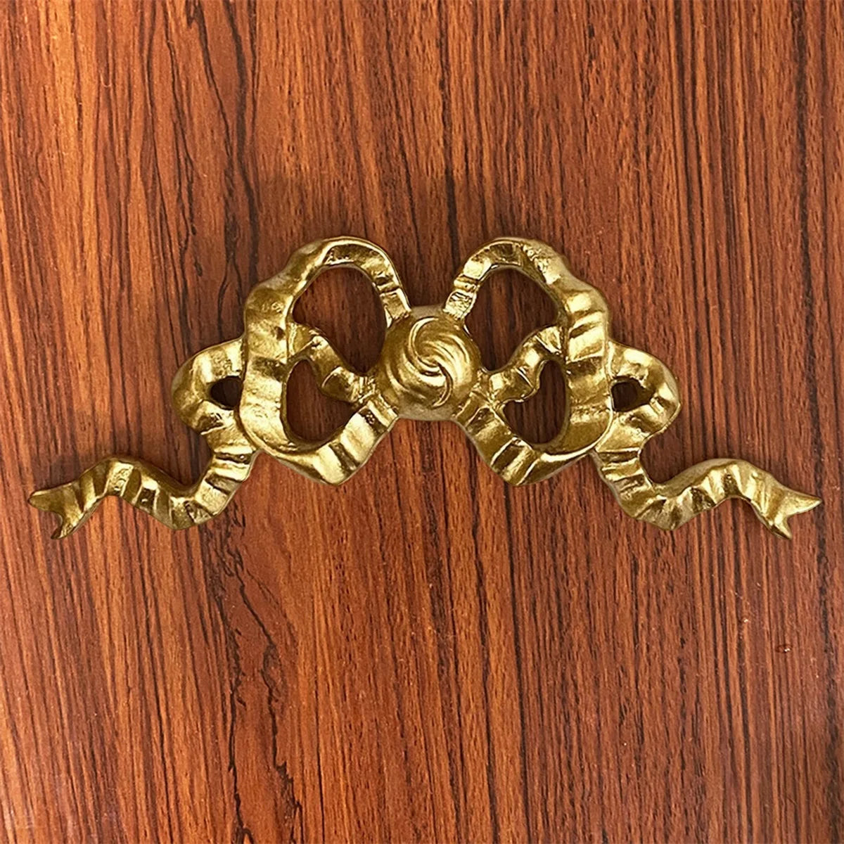 Elegant Resin Bow Wall Decorative Appliques for DIY Craft Mirror Photo Frame - Golden Bow Wall Hanging Art