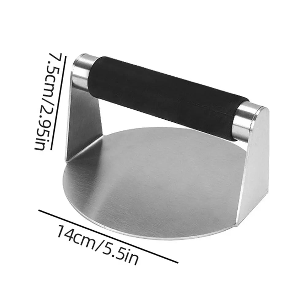 Stainless Steel Smash Burger Press Hamburger Patties Meat Masher Circular Meat Press Mold for Deli Meats Kitchen Accessories