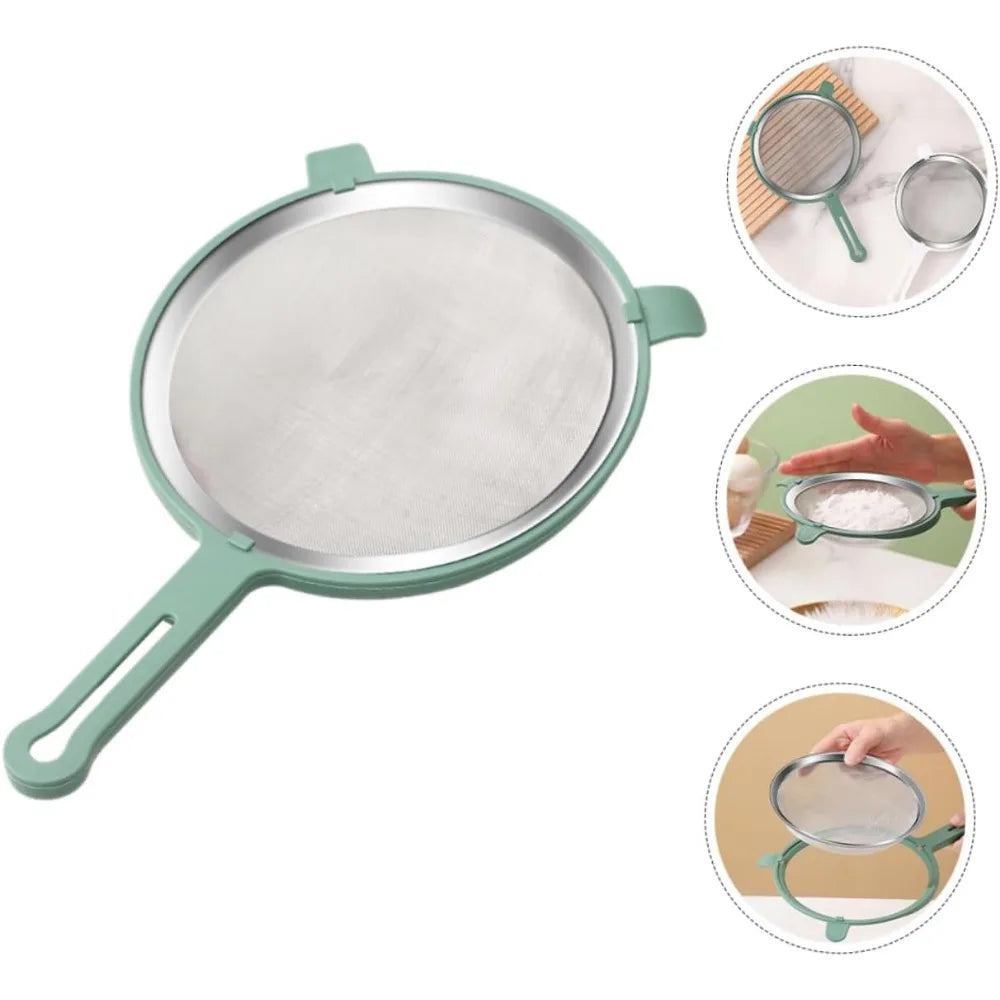 Strainer Spoon Reusable Household Colander with Burning Handle for Cooking Noodles Soybean Filtering and Easy Storage