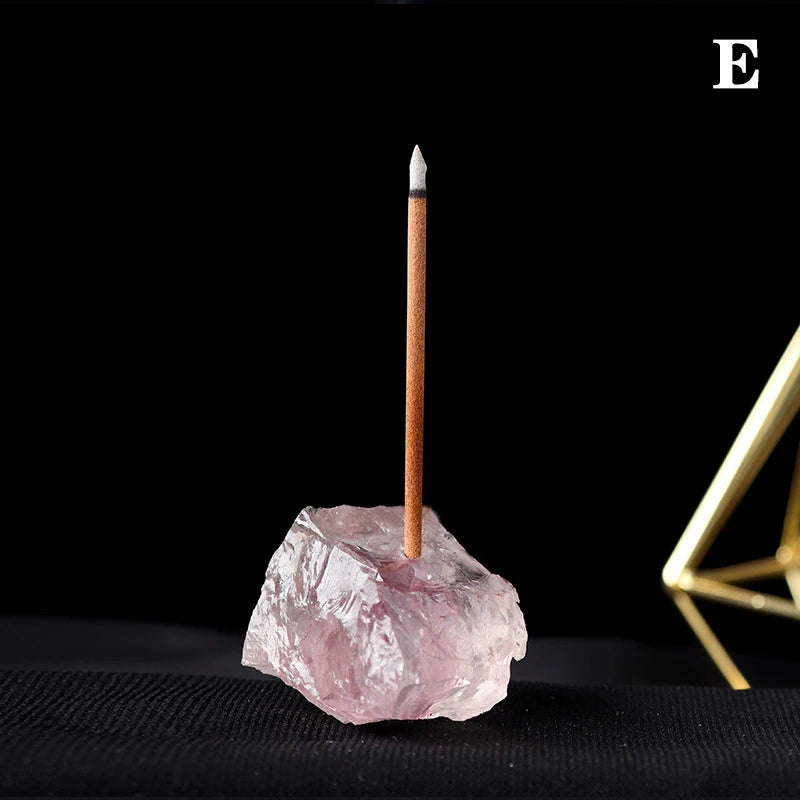 2-3cm Natural Crystal Amethyst Rose Quartz Raw Stone Incense Holder Irregular Ore Mineral Specimen Energy Healing Home Decor
