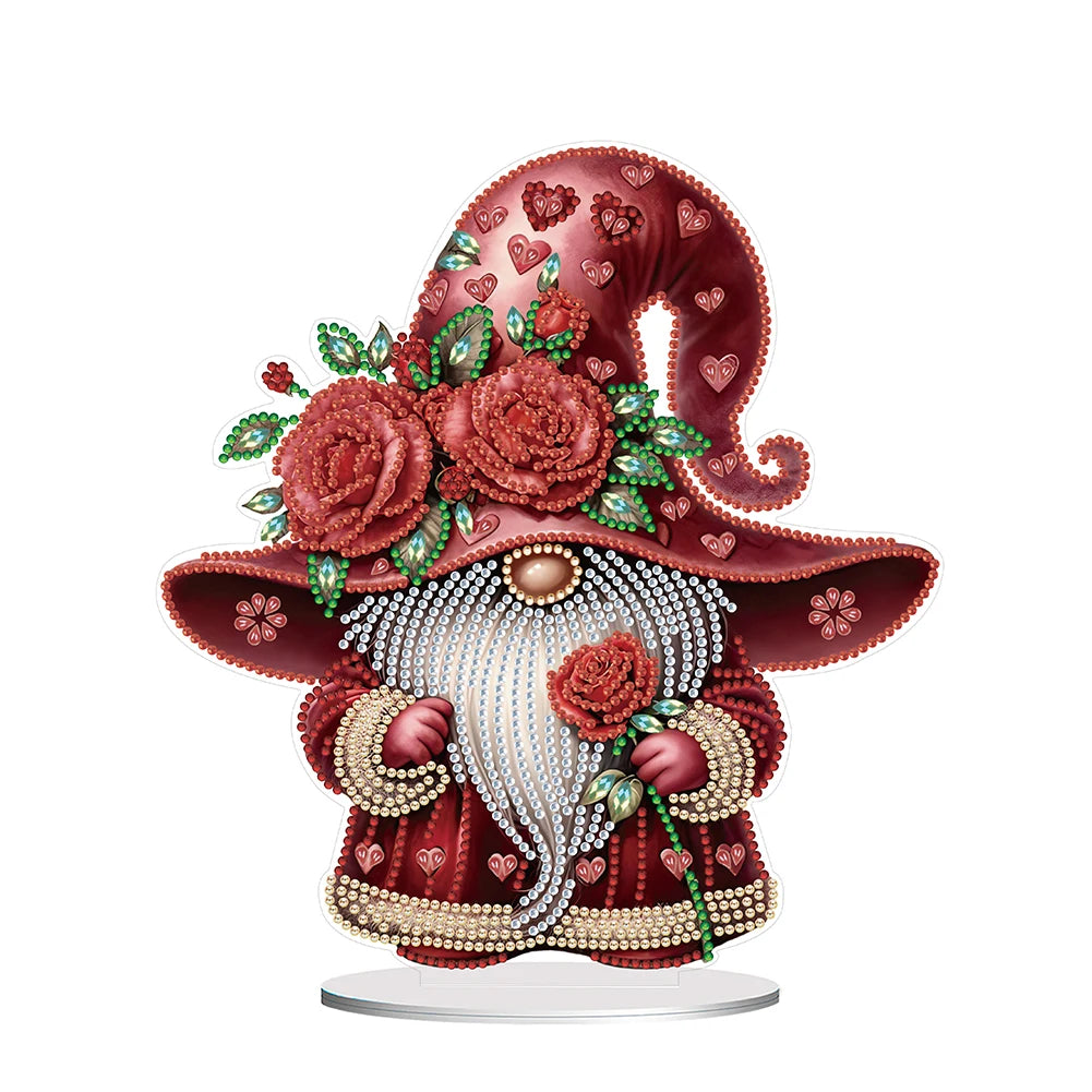 Special Shape Table Top Diamond Painting Ornament Kits Cute Gnome Diamond Painting Desktop Decorations Bedroom Table Decoration