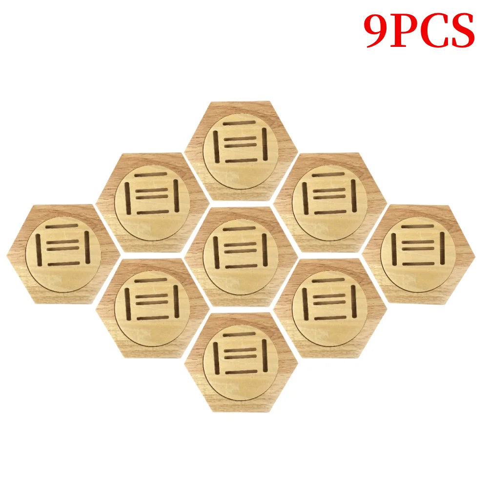 1-10PCS Honeycomb Combination Medal Display Stand Building Block Toys Hexagonal Wood Medal Rack Creative Splicing Wall Decor