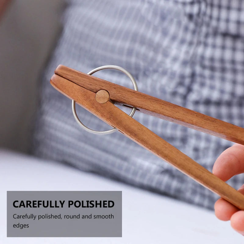 Food Clip Kitchen Tongs Things for Kitchens Cooking Clamp Tweezers Utensils Household Toasters Wooden