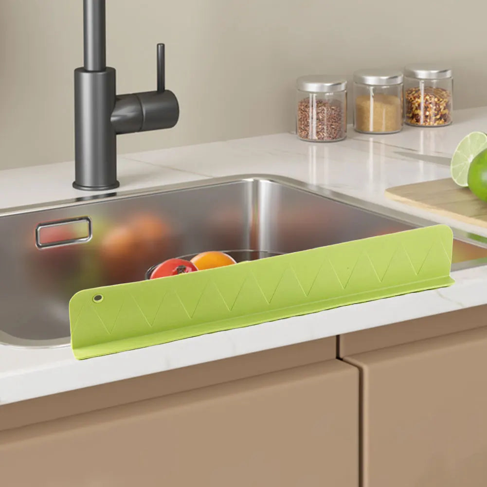 Silicone Water Splash Guard Washing Basin Anti-splash Stopper Splash Protector for Kitchen Island and Bathroom