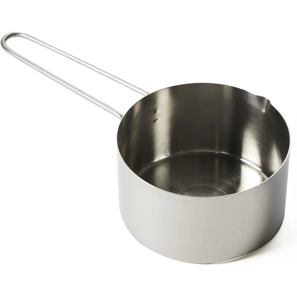 Stainless Steel Measuring Cup with Wire Handle Perfect Cooking Baking 1 25 Inch Capacity Durable Kitchen Tool