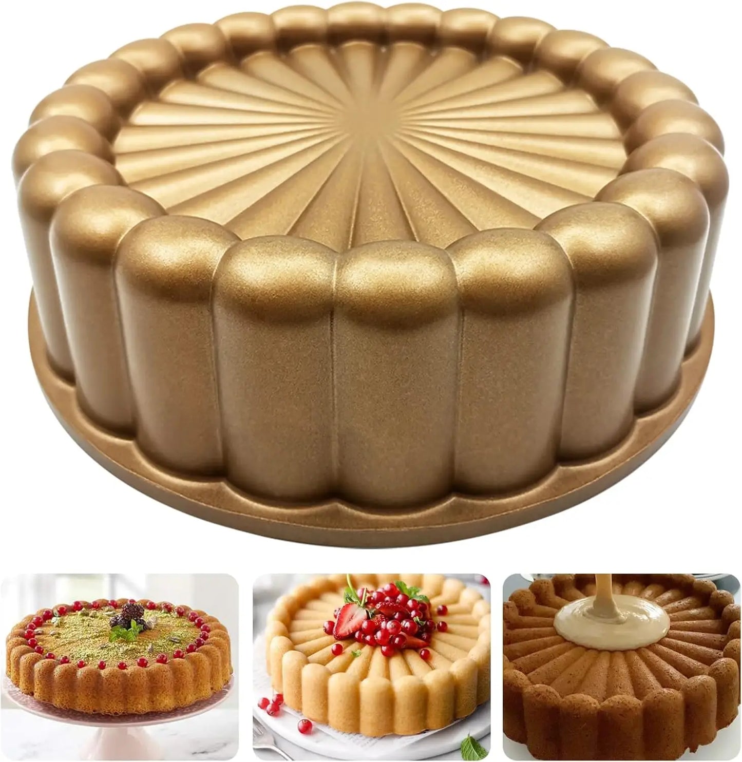 Charlotte Cake Mold Cake Pan Aluminium Kitchen Accessories Decoration Christmas Wedding Valentine’s 3D Charlotte Cake Pan