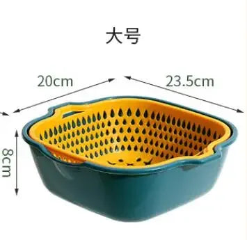 Reusable Kitchen Sink Vegetable drainer Fruit basket For fruit washing Plastic basin vegetable washing basin drain basket Basin