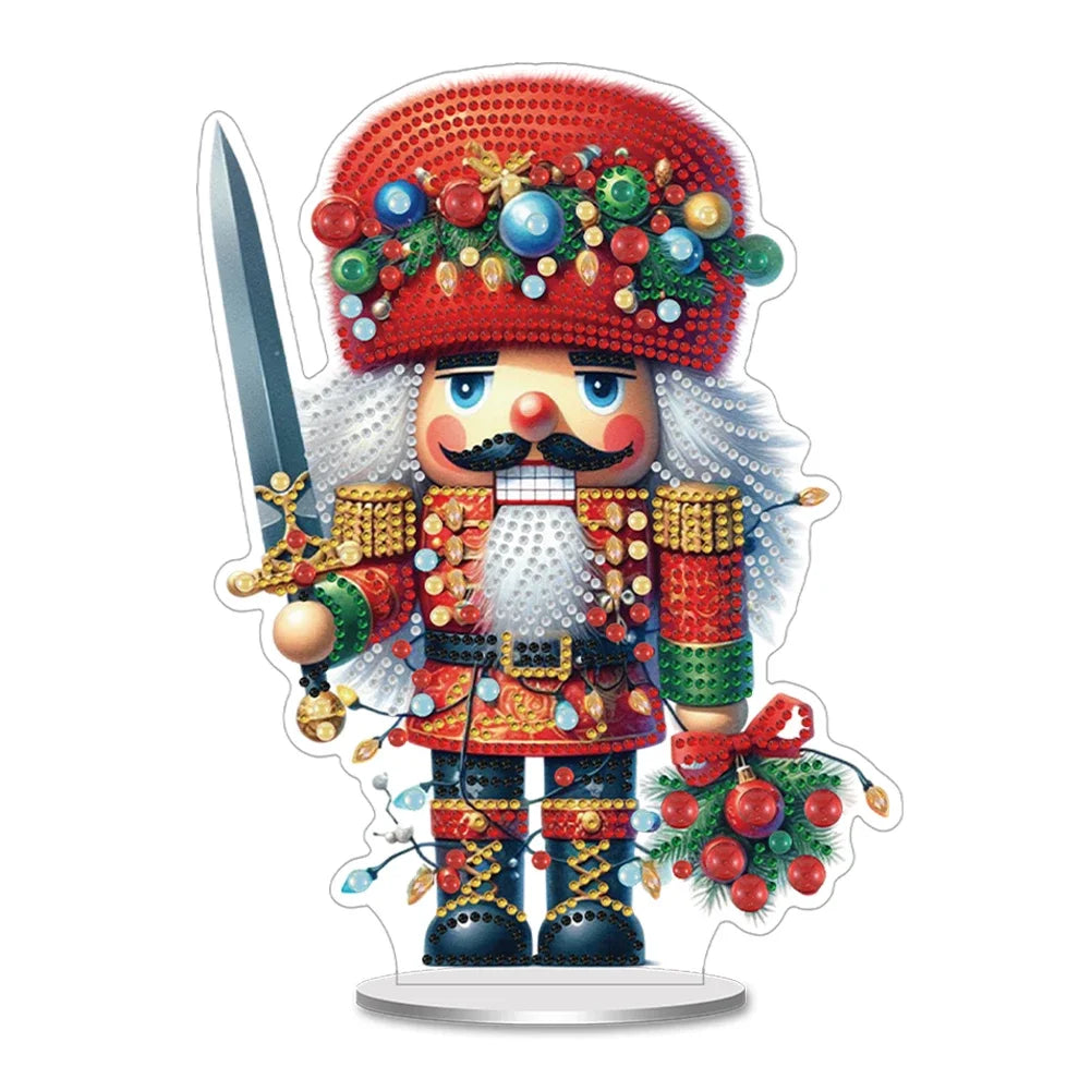 Christmas Special Shaped Desktop Diamond Art Kits Acrylic Diamond Painting Desktop Ornaments Kit for Home Office Desktop Decor