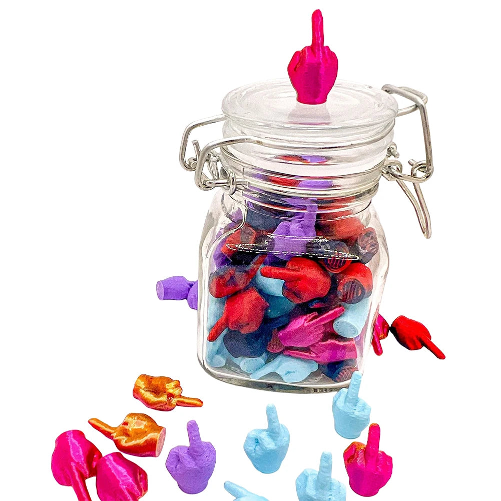Jar of Middle Fingers To Give 3D Printed Middle Fingers In A Jar Funny Middle Finger Jar Unique Home Decor and Novelty Gift