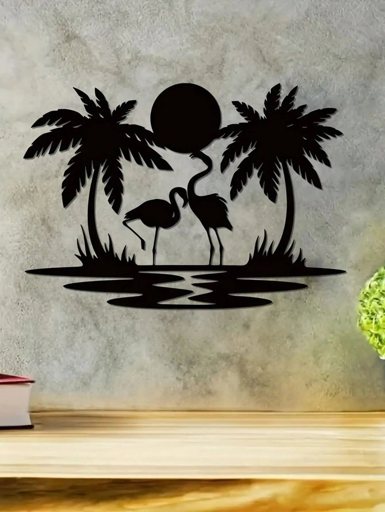 Swan Couple Wall Decoration (Wall Sculpture) | Gorgeous Ornament for Living Room/Door/Bedroom | Halloween & Christmas Gift