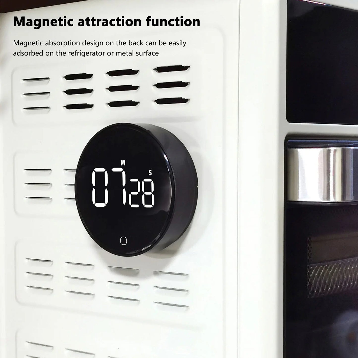 LED Digital Electronic Timer USB Rechargeable Magnetic Shower Study Stopwatch 3-Level Volume Back Bracket Design Kitchen Tools