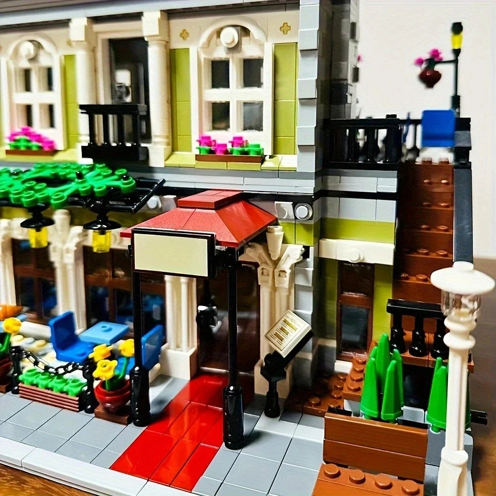 Creative Expert ParisianRestaurant Street View Building Blocks Assembly Model Sets Bricks Toys Decor Gift For Kids Adults 10243