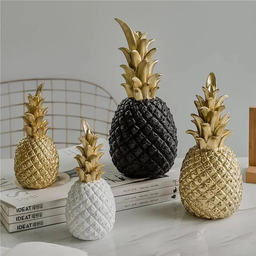 Nordic Golden Pineapple Crafts Desktop Ornament Creative Modern Minimalist Living Room Decor Wedding Gift Home Resin Crafts