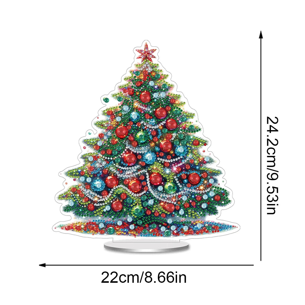 Christmas Special Shaped Desktop Diamond Art Kits Acrylic Diamond Painting Desktop Ornaments Kit for Home Office Desktop Decor