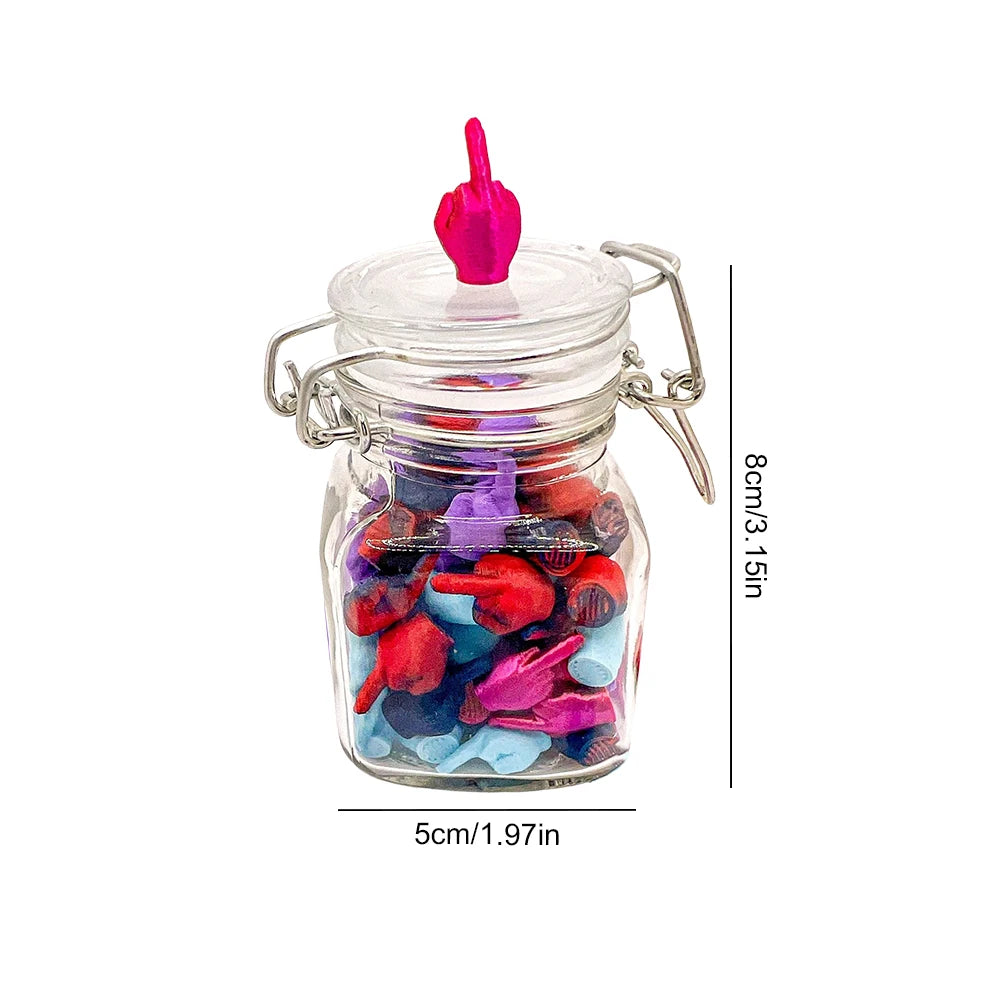 Jar of Middle Fingers To Give 3D Printed Middle Fingers In A Jar Funny Middle Finger Jar Unique Home Decor and Novelty Gift