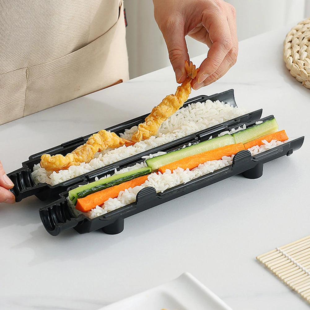 DIY Sushi Making Mold Food Grade Plastic Sushi Roller Mold Maker for Kitchen Easy Sushi Cooking Rolls Beginner Sushi Kit Tools