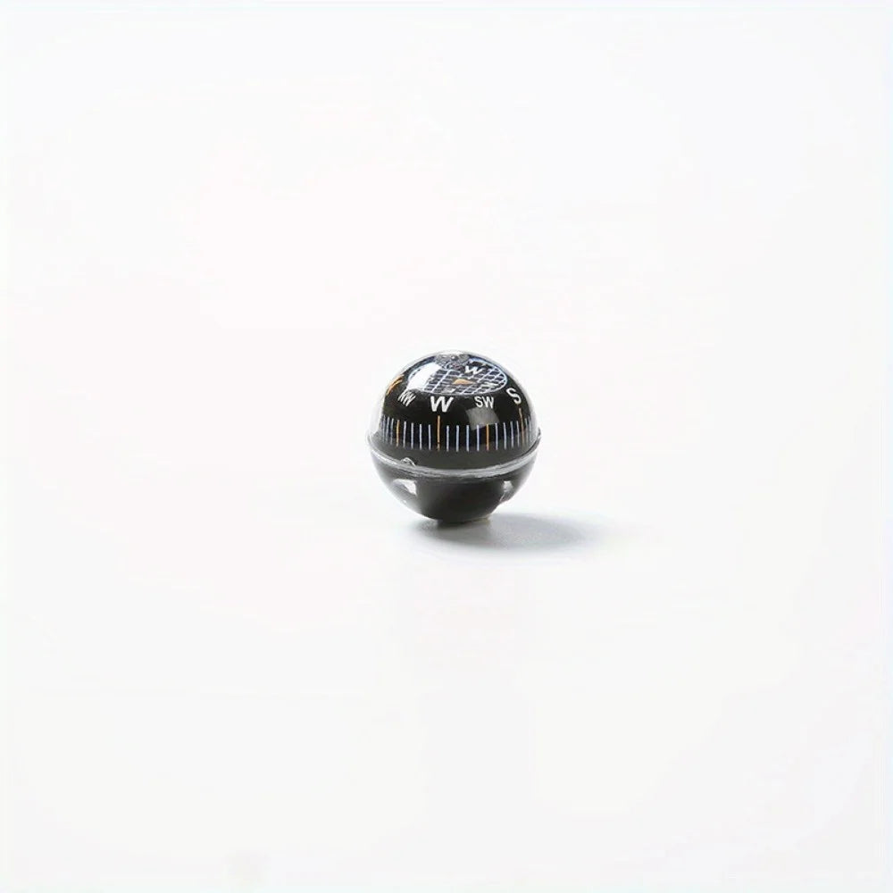 1pcs 20mm Black Plastic Directional Sphere Ball Compass for Outdoor Navigation Mountain Climbing Adventure Direction Guidance