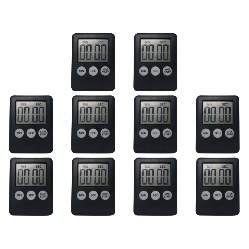10-1PC Mini Electronic Timer Stopwatch LCD Display for Sports Exercise Baking Cooking Digital Timer Multi-Function Kitchen Timer