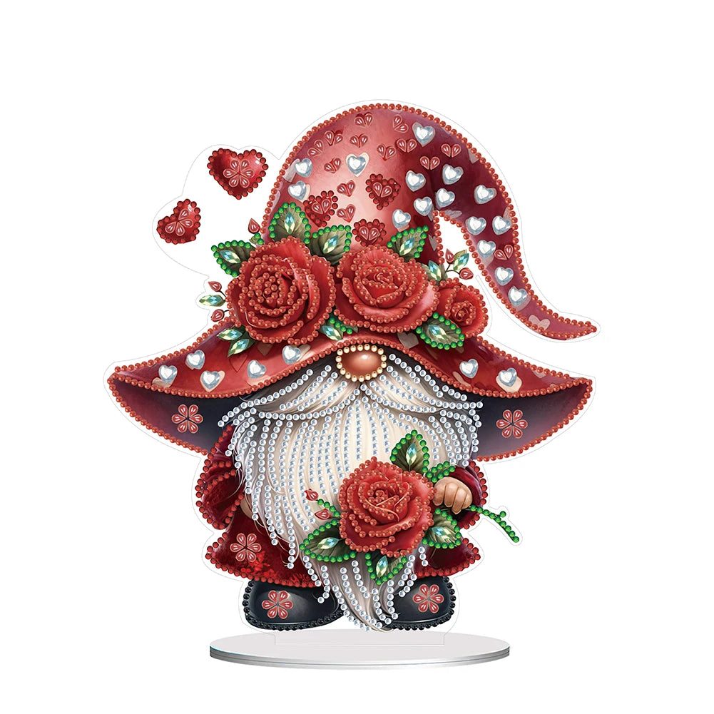 Special Shape Table Top Diamond Painting Ornament Kits Cute Gnome Diamond Painting Desktop Decorations Bedroom Table Decoration