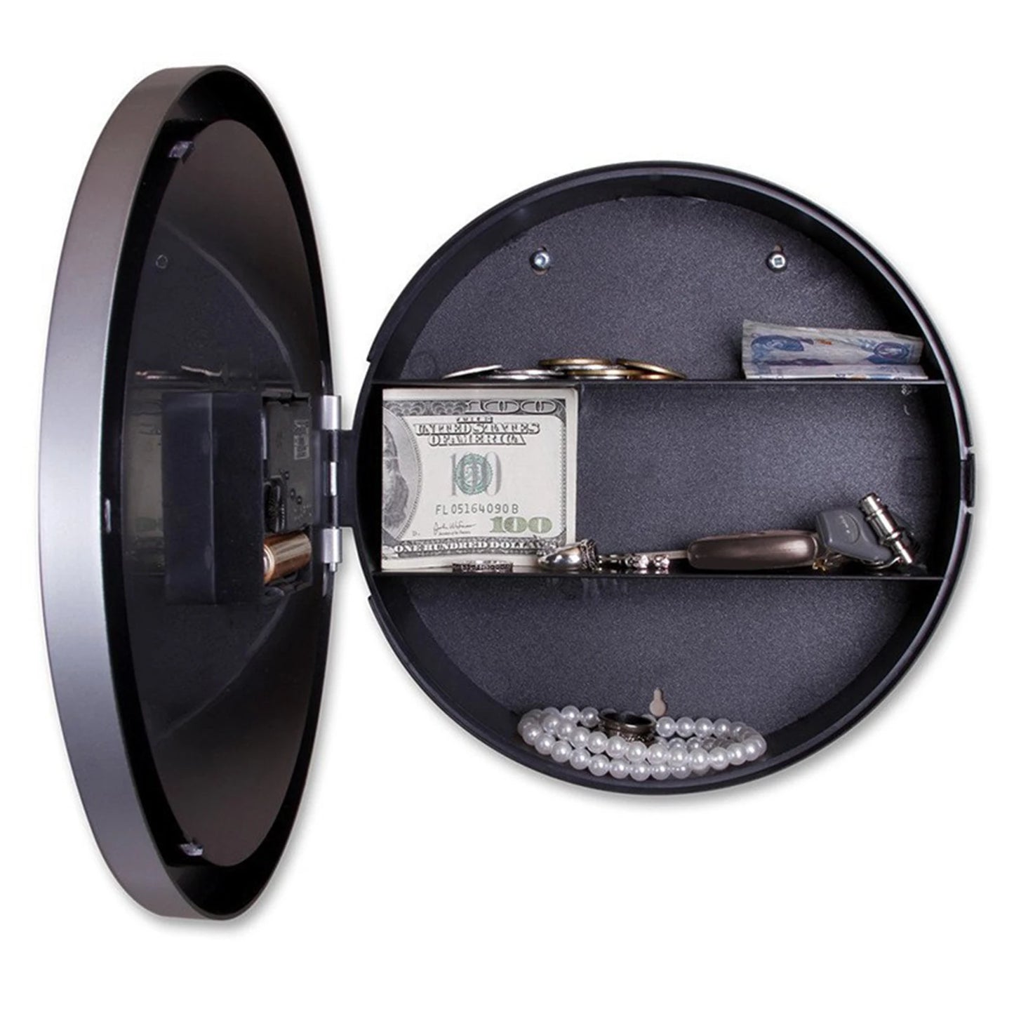 Safe Hidden Money Wall Clock Creative Jewelry Clock box for Living Room Storage with Secret Compartment Modern Home Decor