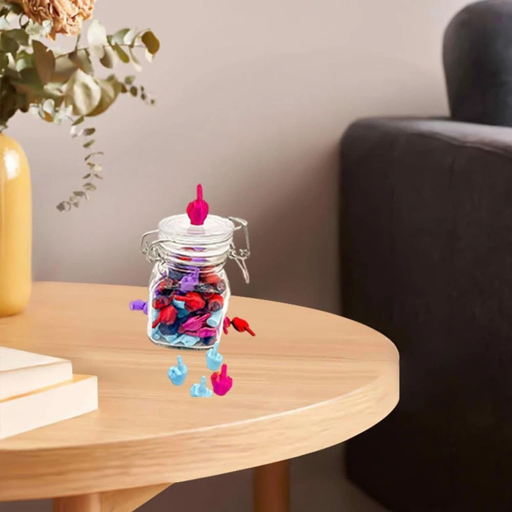 Jar Of Middle Fingers Mini 3D Printed Middle Fingers Funny Middle Finger Jar Unique Home Decor and Novelty Gift