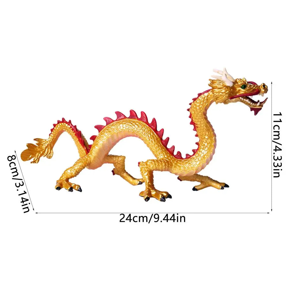 Feng Shui Dragon Statue Lucky Chinese Dragon Decor Realistic Table Decor Dragon Year Sculpture Figurines For Living Room Shelf