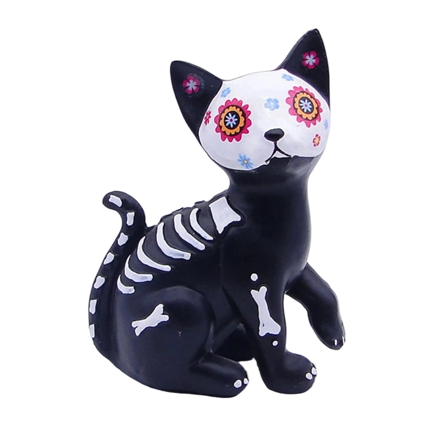 Spooky Halloween Resin Figurine Cute Dog Cat Desktop Decorative Ornaments for Home Living Room Office Decoration