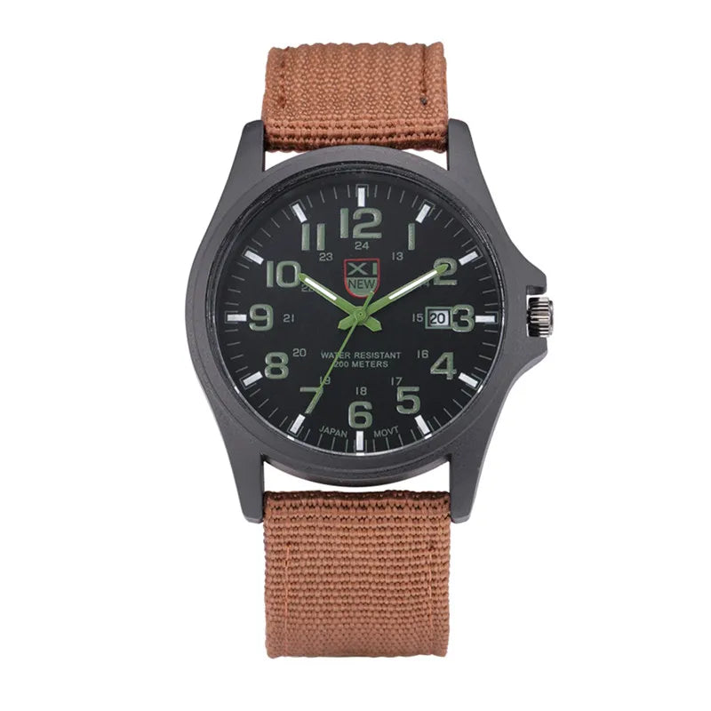 Sports Watch Quartz Nylon Band with Date