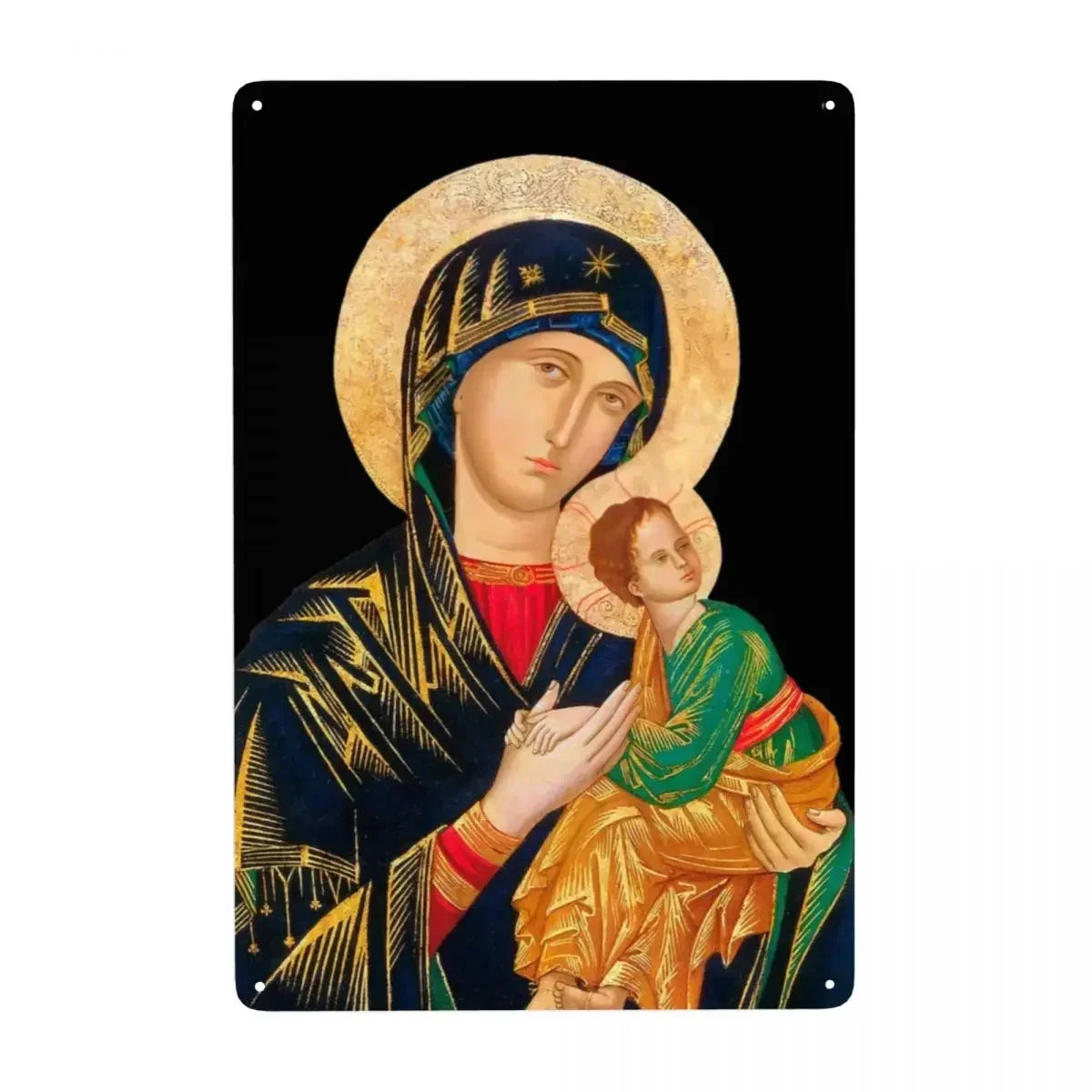 Retro Virgin Mary Of Guadalupe Metal Tin Sign - Custom Mexico Catholic Saint Plaque, Pub Cafe Yard Home Decor