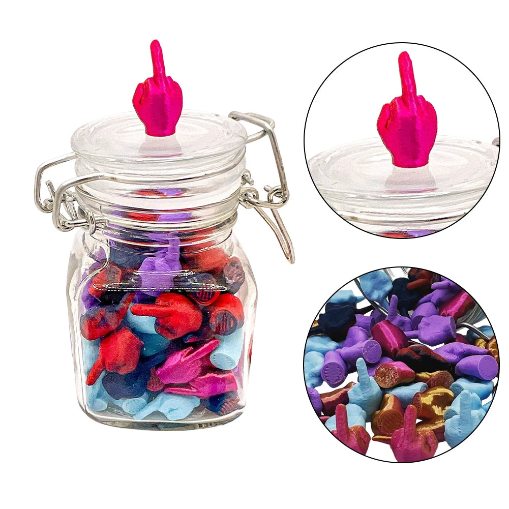 Jar of Middle Fingers To Give 3D Printed Middle Fingers In A Jar Funny Middle Finger Jar Unique Home Decor and Novelty Gift