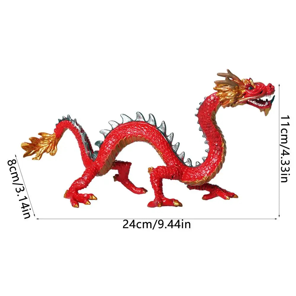 Feng Shui Dragon Statue Lucky Chinese Dragon Decor Realistic Table Decor Dragon Year Sculpture Figurines For Living Room Shelf