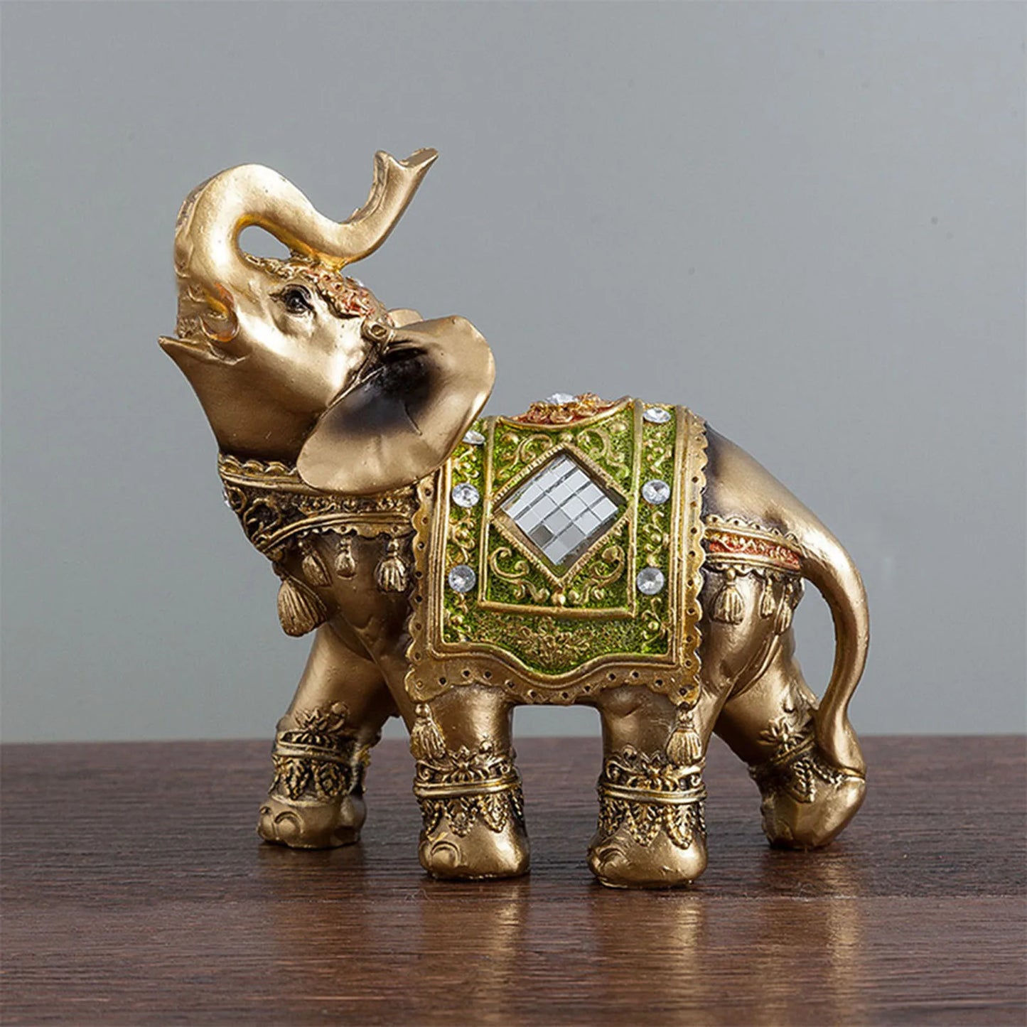 Cute Elephant Figurines Statue Creative Craft Tabletop Statue Suitable For Office Wine Cooler Decor Xuan-us