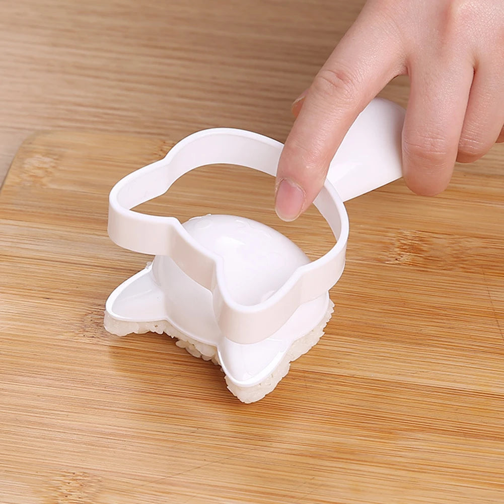 Cute Cat Rice Mould Rice Ball Mold Set for Kids Bento Accessories Cartoon Onigiri Mold for DIY Fun Lunch Box Picnic Tool
