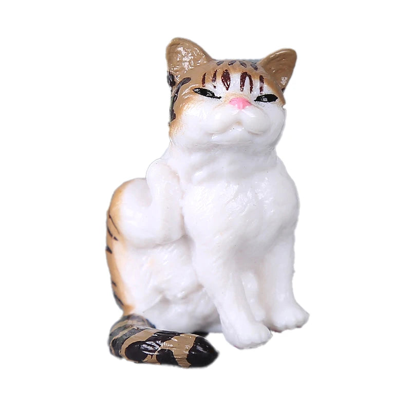 10pcs/set Cute Cat Miniature Ornaments Kitten Figurines Model Birthday Gifts For Kids Children Desk Car Home Decoration