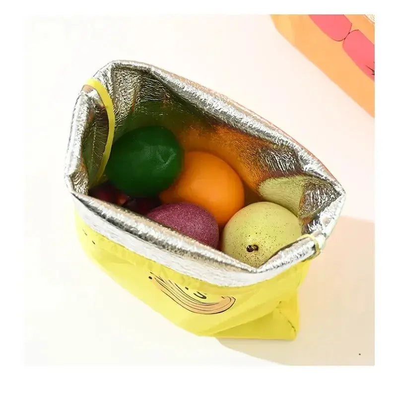 "Insulated Fresh-Keeper Bag - Reusable Storage Organizer for Bananas, Lettuce & Vegetables (Drawstring Closure)"
